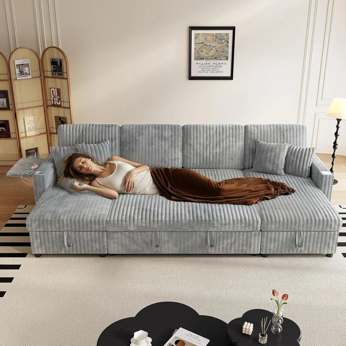Sleeper Sectional Sofa, 110
