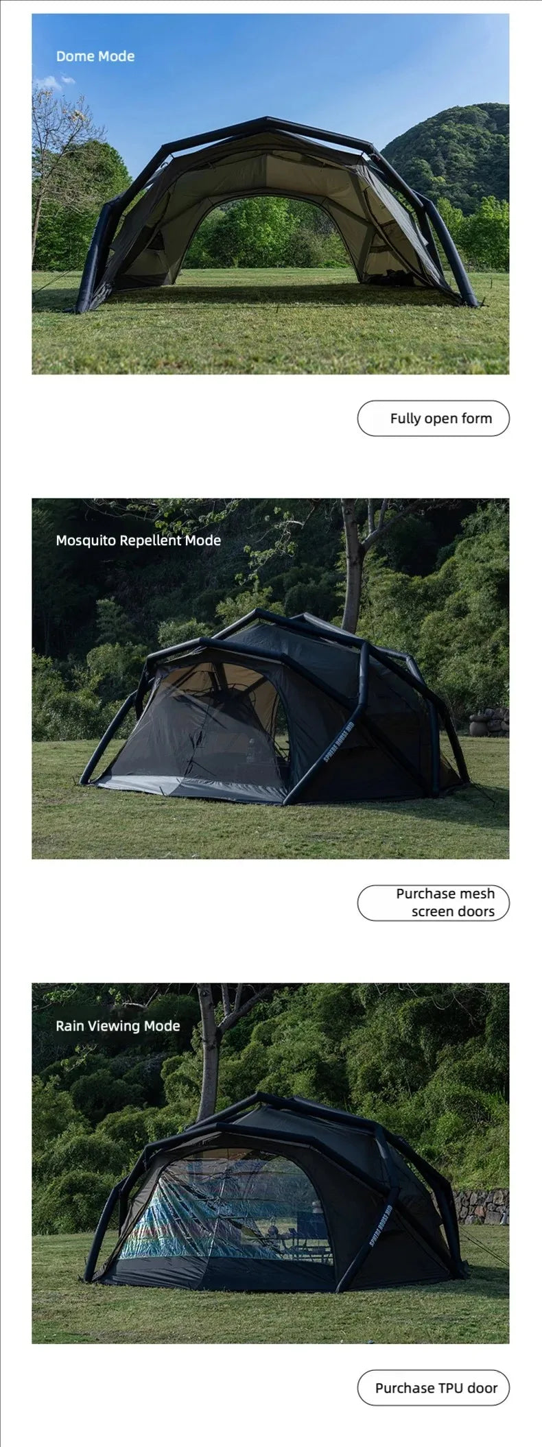 Goout SpringHill Fuxi Inflatable Ball Tent for Outdoor Camping, One-Piece Portable Wild Camping Overnight Rainproof