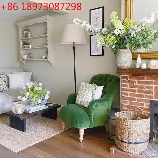 American solid wood single leisure sofa bedroom study single chair