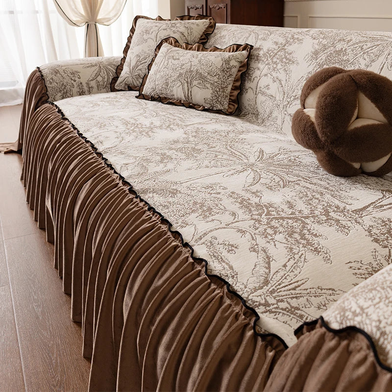 1 Piece Set Plant Stretchable Sofa Cover Non-slip Full Cover Dust Cover Bedroom Living Room Home Decoration 2/3/4 People