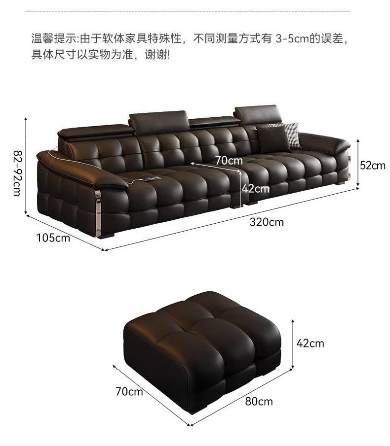 Modern Luxury Lawrence Sofa Leather Living Room Sofas Couch Armchair Home Furniture Leisure Sofa Armchairs Chaise Lounges