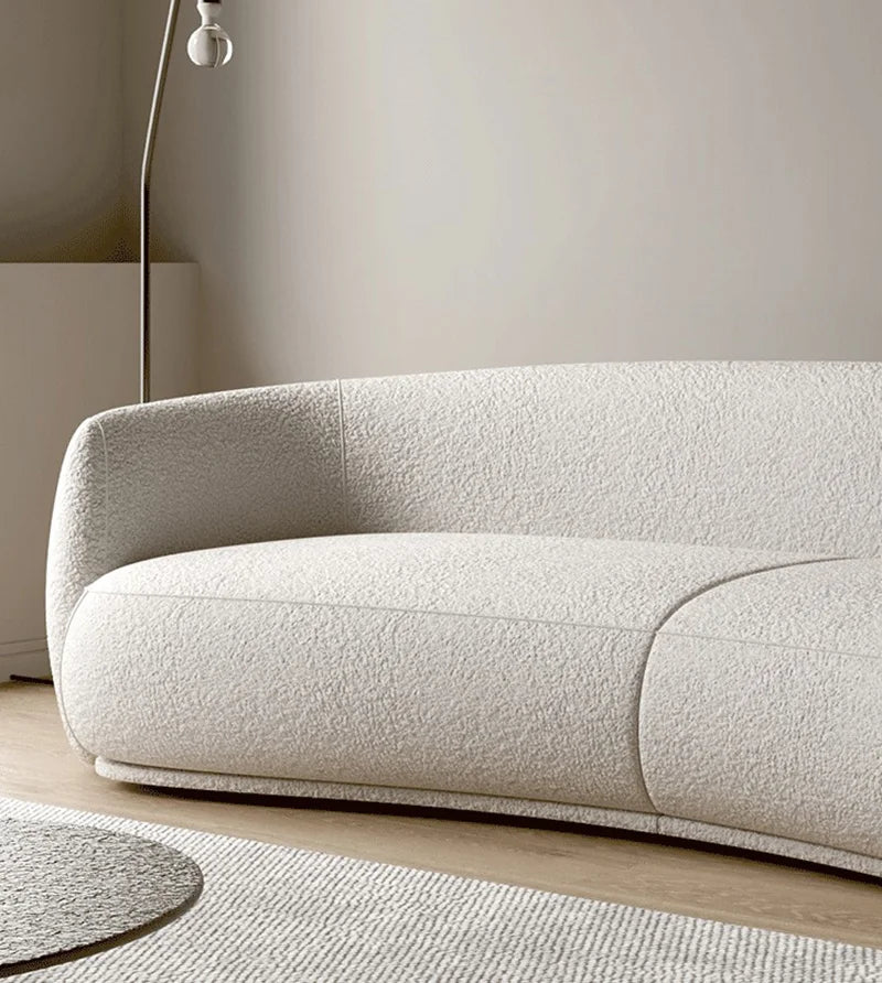 Nordic Minimalist Soft Lambswool Sofa Comfy Elegant 2/3/4-Seater Couch for Small Apartment Office Modern Home Living Room Sofas