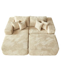 Compression sofa oversized recliner boneless  corduroy leisure chair double sofa