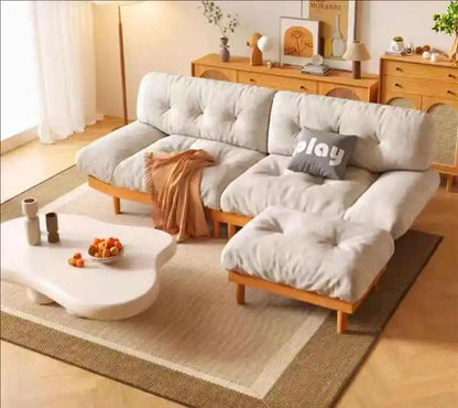 Luxury Charging  Sofas Bed U Shaped Sectional Furniture 7 Seat Modern European Fabric Living Room Sofas Set