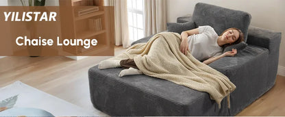 Vacuum compression sofa bed corduroy fabric living room villa bedroom sofa recliner
