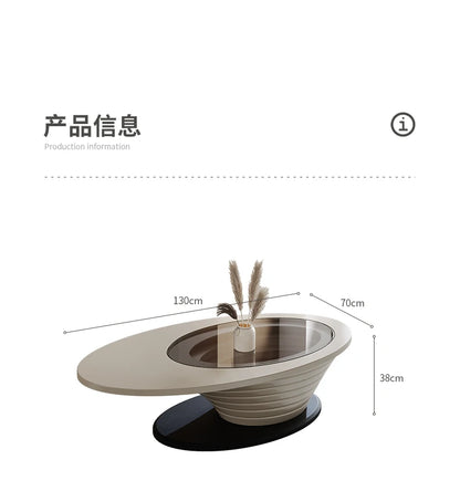 Round Designer Coffee Table Books Nordic Aesthetic Unique Coffee Table Glass Living Room Modern Mesa Auxiliar Salon Furniture