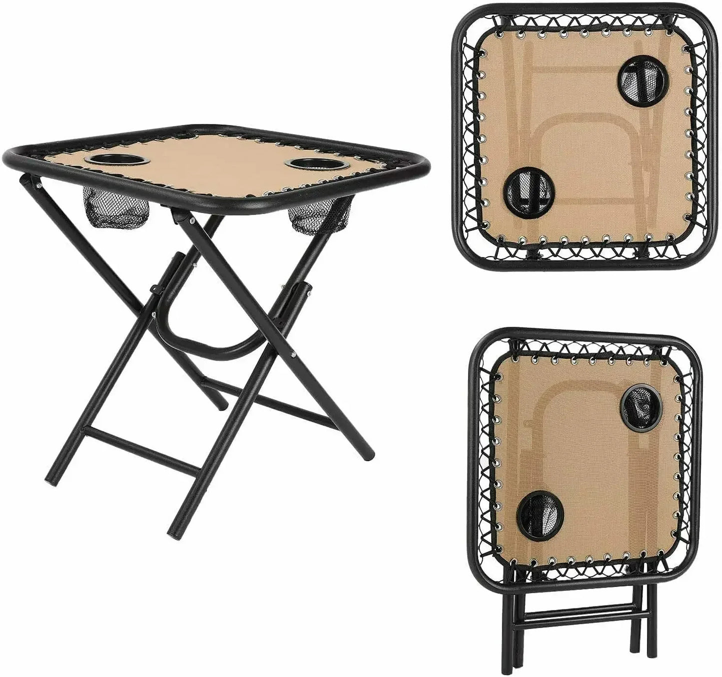 Homfa Garden Sun Lounger Set with Table Folding Adjustable Zero Gravity Recliner Chair Seat Indoor/Outdoor