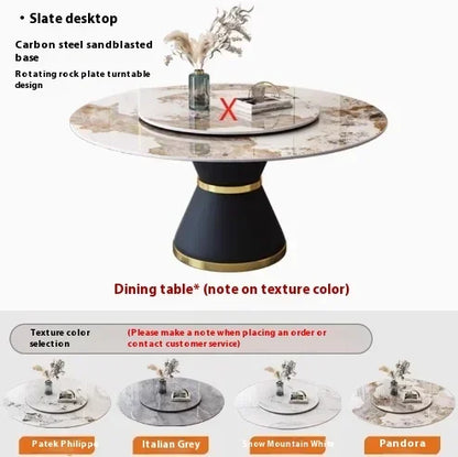 Round Sliding Table Luxury Table Stainless Steel Kitchen Islands Transparent Mesa Comedor Garden Furniture Sliding Dining Wash