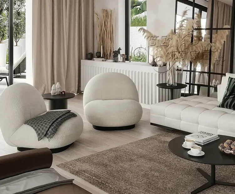 Q4  Light Luxury Velvet Curved Sofa Beauty Salon Clothing Store Moon-Shaped Sofa