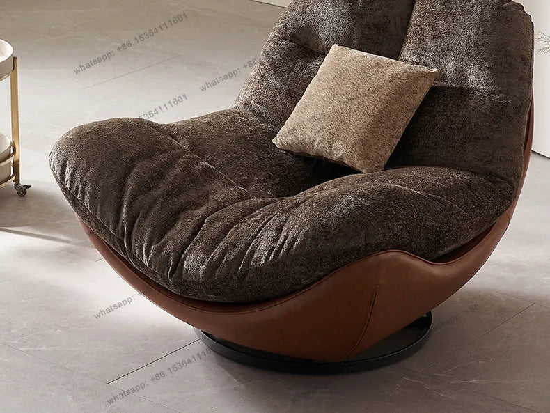 Italian minimalist lazy sofa chair modern simple living room bedroom home balcony swivel chair