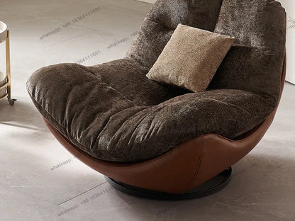 Italian minimalist lazy sofa chair modern simple living room bedroom home balcony swivel chair