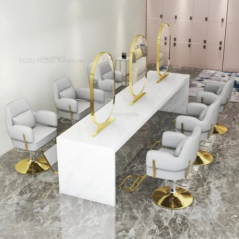 Light Luxury Barber Chairs Hair Salon Special Liftable Barber Chair European Simple Salon Furniture Hairdressing Salon Chairs Y