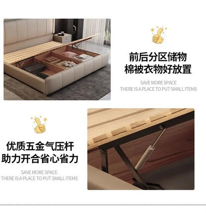 180x200 cm Double bed frame king size frame headboard with 3 drawer storage luxury home bedroom bed queen cama king furniture