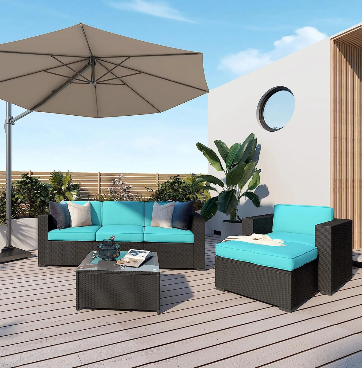 Outdoor Rattan Garden Furniture Sets Sofa Modern Luxury Metal Garden Furniture Sets Storage Table Conjunto Trendy Furniture