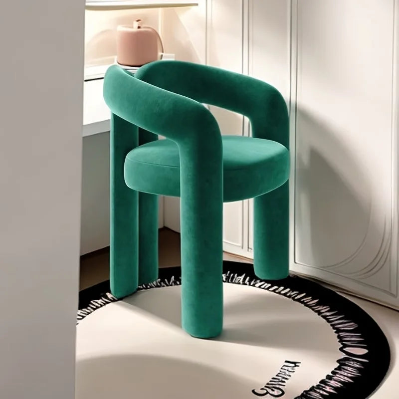 Bedroom Makeup Stool Light Luxury Senior Dresser Chair Home Dining Chair Nail Salon Back Chair