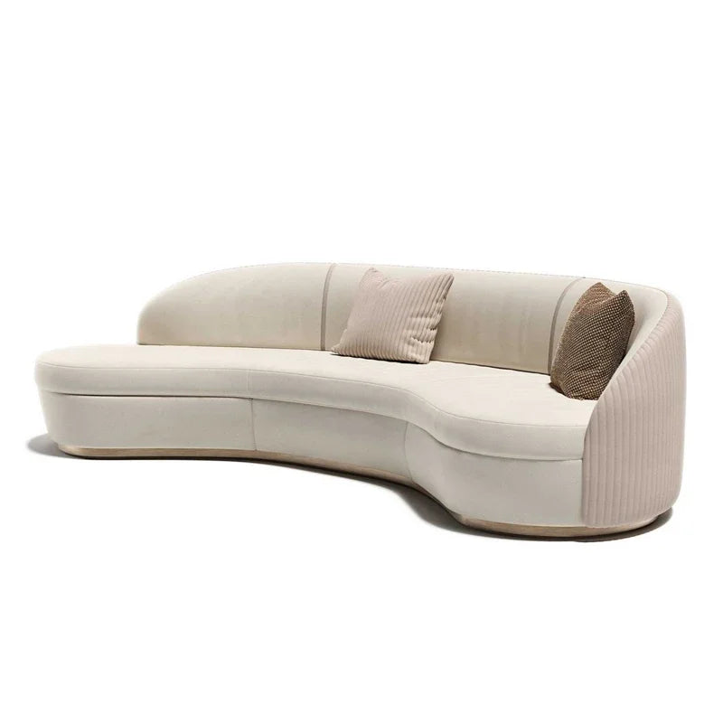 New Arrival New Design Sets For Living Room Modern Sectional Metal Frame Curved Sofa Villa Luxury Furniture Sofa Set With Great