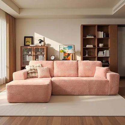 104" Cloud Sectional Couch with L-Shape Chaise,Modern Modular Sofa with Deep Seat, Upholstered Couches for Living Room Bedroom,N