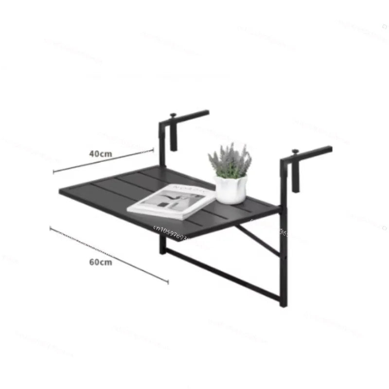 Balcony Railing Hanging Table Folding Lifting  Computer  Household Small Bar Desk Dining  Outdoor Guardrail