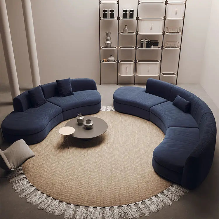 Semicircular Curved Sofa Special-shaped Burgundy Beauty Salon Clothing Store Hotel Lobby Office Lounge Area Reception