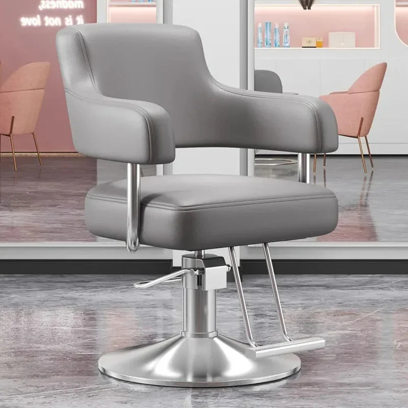 Portable Barbershop Salon Chair Luxury Beauty Gold Hairdressing Salon Chair Barber Swivel Silla Furniture