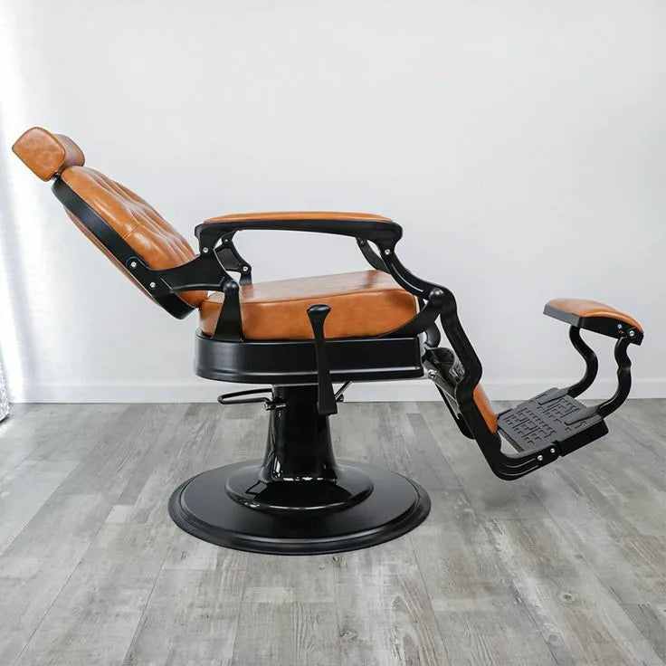 Barber Chair Retro Stylish Hairdressing Beauty Armrest Hydraulic King Hair Styling Classic Furniture Salon Barber Chair