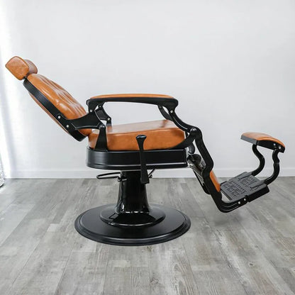 Barber Chair Retro Stylish Hairdressing Beauty Armrest Hydraulic King Hair Styling Classic Furniture Salon Barber Chair