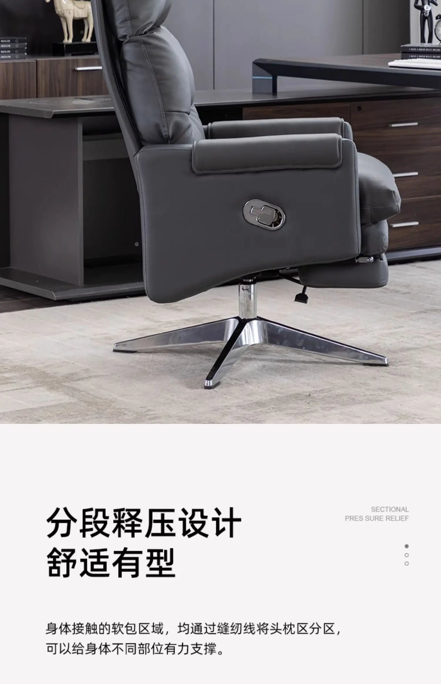 Armchair Ergonomic Office Chairs Meeting Boss Modern Recliner Office Chair Swivel Adjustable Office Furniture Silla Oficina LLOC