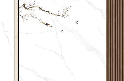 beibehang papel de parede Customized Nordic retro plant leaves, modern minimalist geometry, TV background wallpaper