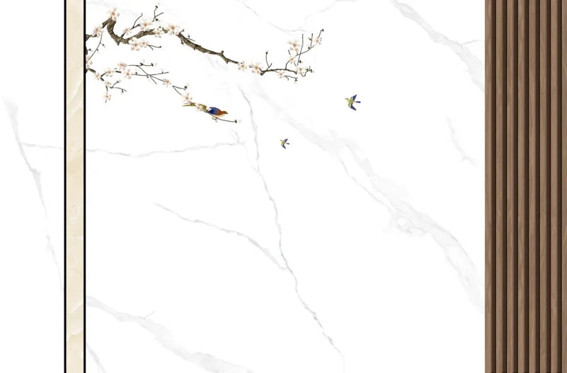 beibehang papel de parede Customized Nordic retro plant leaves, modern minimalist geometry, TV background wallpaper