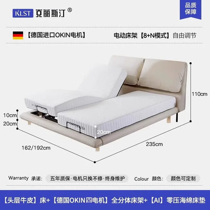 Soft Luxury Modern Double Bed Lift Up Electric Adults Smart Double Bed Queen Mattress Camas De Dormitorio Bedroom Furniture