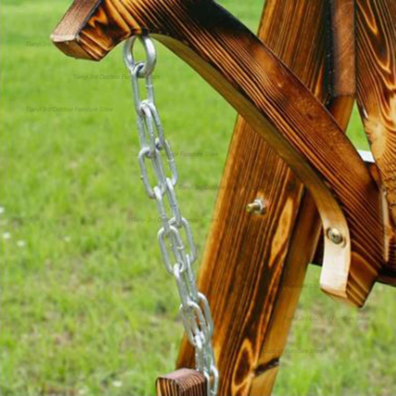 Advanced Wooden Patio Swings Balcony Villa Courtyard Fashion Patio Swings Hotel Simplicity Outdoor Furniture Columpiar Lsqq