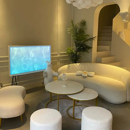 Designer Modern Living Room Sofa Sectional Design Nordic Seater Sofa Curved Creative Nordic Balcony Divano Postmodern Furniture