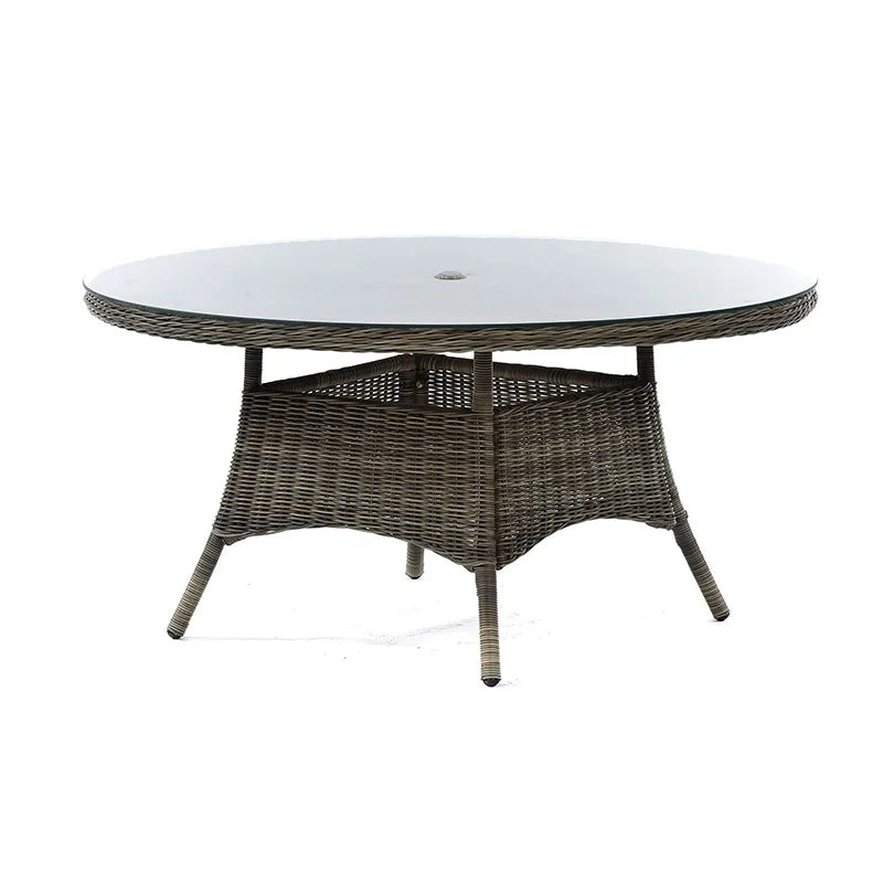 US Retro Outdoor Rattan Cafe Restaurant Table and Chair Combination Open-air Courtyard Garden Rattan Dining Table and Chairs