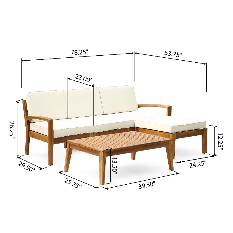 #Luxury More Design Waterproof Living Room Patio Hotel Sectional Outdoor Sofa Teak Wood Balcony Garden Set