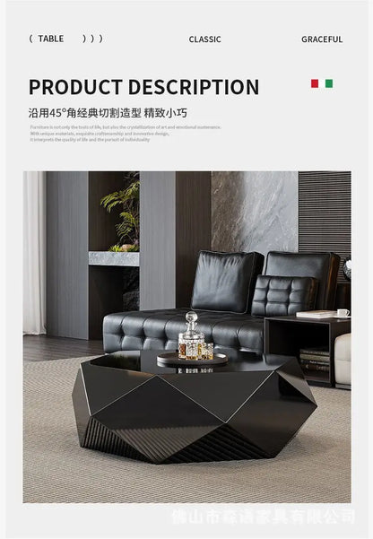 Modern Minimalist Luxury Diamond Stainless Steel Coffee Table Living Room Furniture Shaped  Center Table Tea Table Escritorios