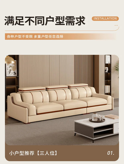 Interior Leather Design Living Room Sofa Storage Quality Comfortable Romantic Soft Leisure Multifunctional Sillon Cama Furniture