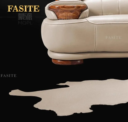 New Chinese ebony leather modern high-end living room home sofa furniture
