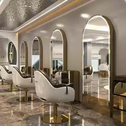 HJ Barber Shop Mirror Quick Cut Special Mirror Hair Salon Internet celebrity hair salon Full Lamp Mirror
