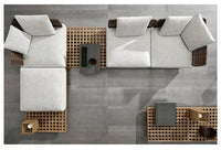 Nordic Solid Wood Sofa Chair Leisure Patio Living Room Furniture Villa Luxury Sofa Combination Garden Furniture Sets Rattan