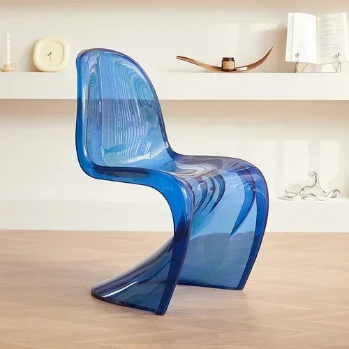 Design Minimalist Dining Chair Acrylic Kitchen Colorful Office Chair Modern Living Room Cadeira Kitchen Furniture  A1