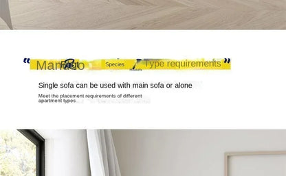 Casual Fabric Single Sofa Nordic Simple Living Room Furniture with Armrest and Backrest Lounge Chair Modern Light Luxury Balcony