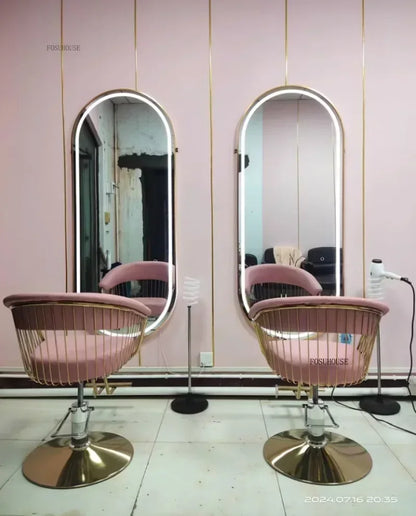 Nordic Barber Shop Barber Chairs Beauty Salon Professional Barber Chair Liftable Swivel Chair Hairdressing Chair Salon Furniture
