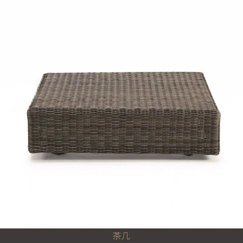 Outdoor rattan sofa combination waterproof and sun protection outdoor leisure courtyard villa balcony terrace sunroom