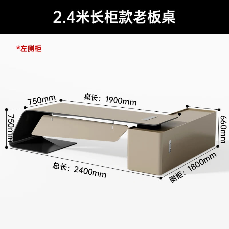 High Quality Boss Office Desk Modern Organizer Storage In Stock Computer Desks Minimalist European Escritorio Oficina Furniture