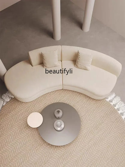 Semicircular curved sofa living room light luxury modern designer fabric sofa hotel B & B02A