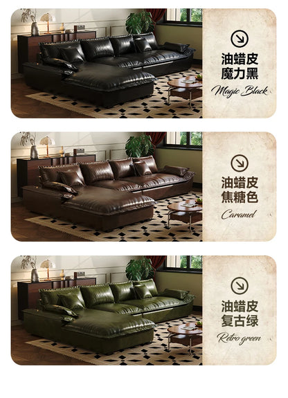Large Size Leather Living Room Sofas Love Seat Nordic Modern Minimalist Living Room Sofas Relaxing Sillon Cama Trendy Furniture