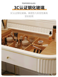 Luxury Charm Dressing Table Luxury Nordic Salon Drawer Nordic Dressing Table Mirror Chair Storage Coiffeuse Furniture Makeup