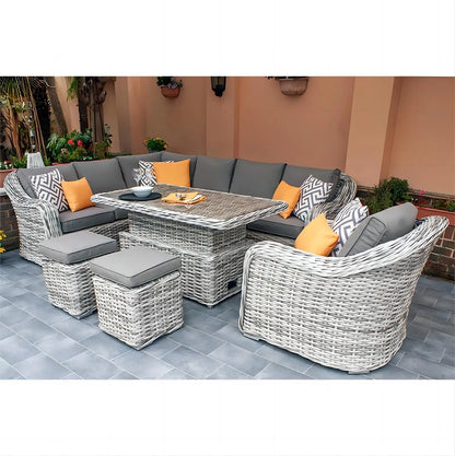 Wicker Patio Rattan Sets Garden Sofa Set Modern Lounge Furniture Sofa Set Outdoor Garden Furniture