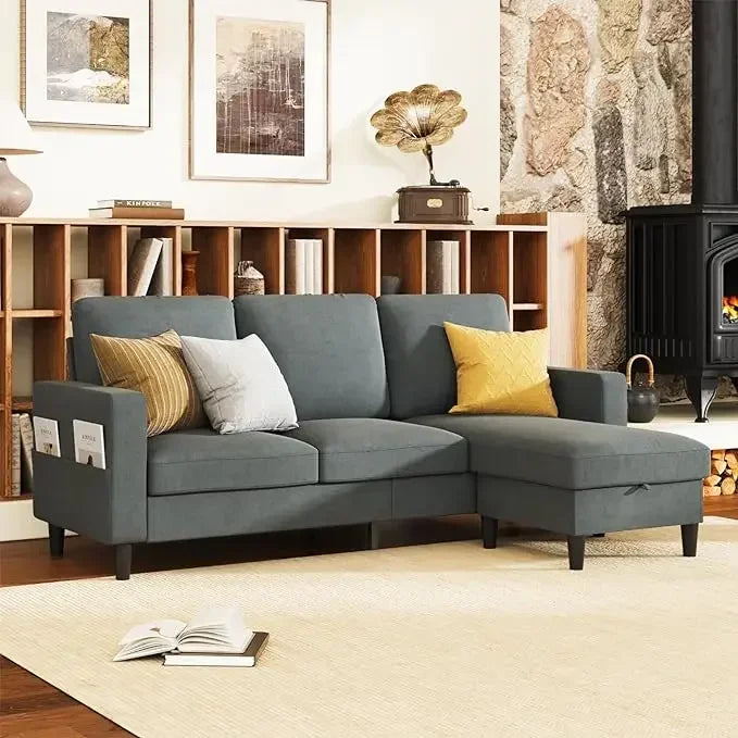 #For Modular Sectional Sofa, Convertible Modern L Shaped Sofa Chenille Cloud Couches Set with Ottoman for Living Room&