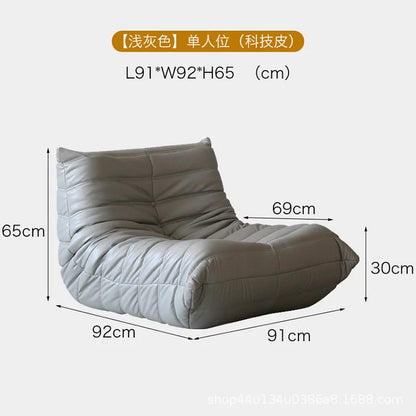 Caterpillar sofa togo modern living room balcony lounge lazy sofa available white lamb wool sofa